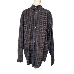 Turnbury Easy Care Cotton Button Down Plaid Shirt L 34